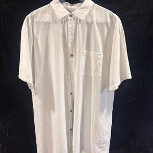 Classic White Men's Casual Button Down Shirt